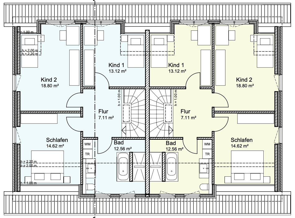 Grundriss Zweifamilienhaus